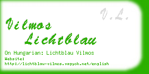 vilmos lichtblau business card